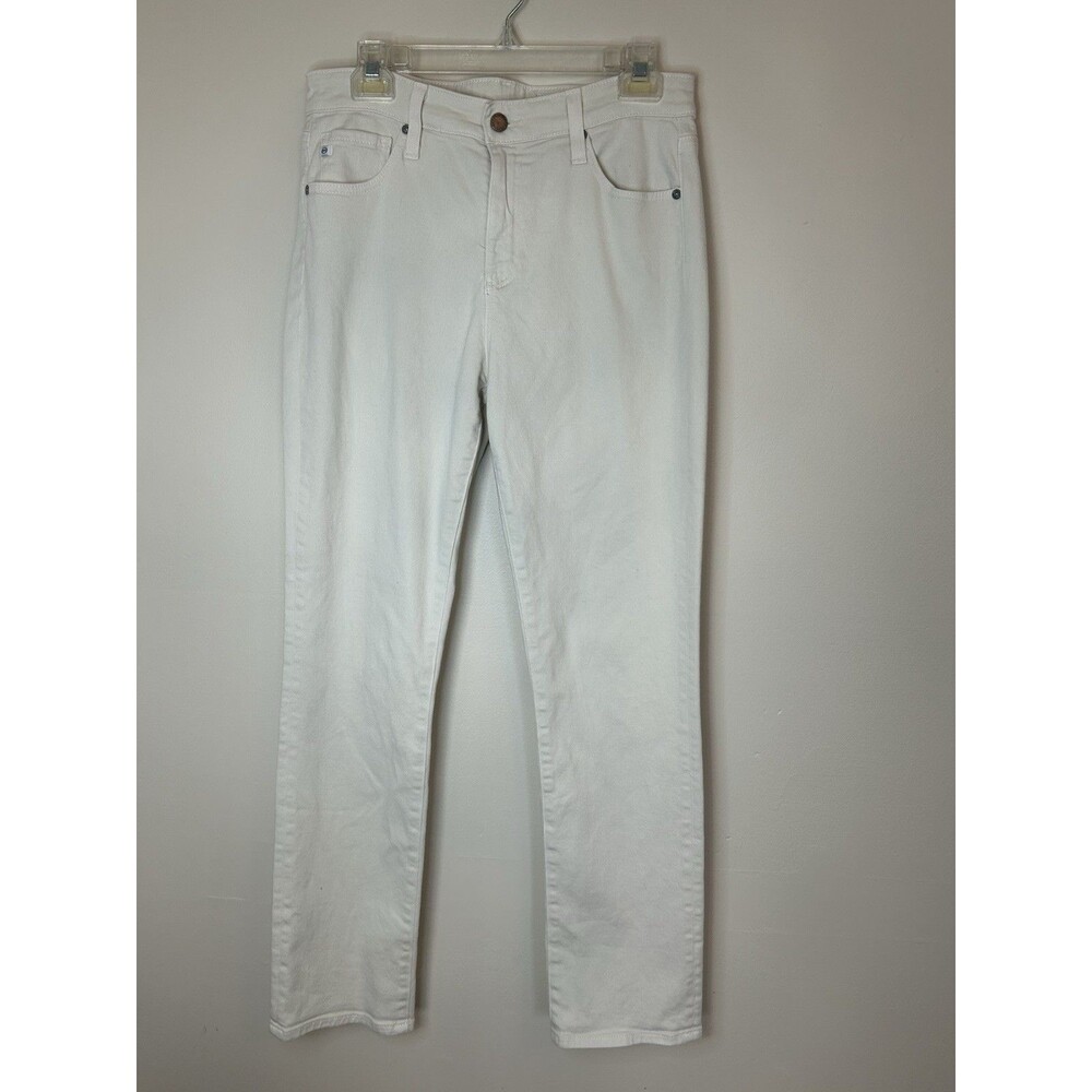 ADRIANO GOLDSCHMIED Mari  High Rise Slim Straight Jeans Off White Women Size 30R